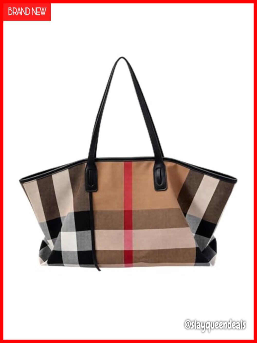 Canvas Tote Bag with Zipper for Women, Faux Leather Handles, 15" Laptop